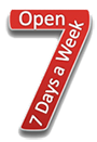 Open 7 Days a week